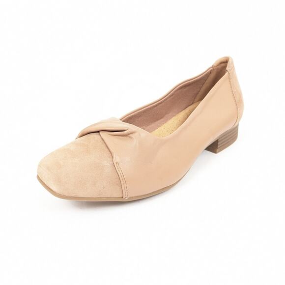 NWOT Clarks Womens Shoes Tan Suede Tilmont Dalia Ballet Flat Size 8.5